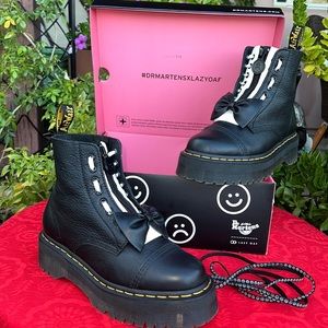 Dr. Martens Lazy Oaf Sinclair Pisa Tuxedo Bow Platform Boots